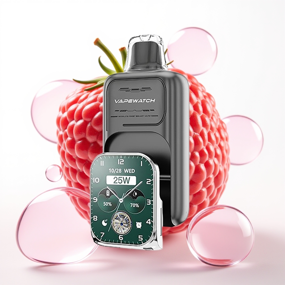 JNR VapeWatch 30000 Puffs Vaporizador Descartável Frutas Vermelhas Triplas - 1000mAh, 19mL, 5%, Dual Mesh, Tipo-C