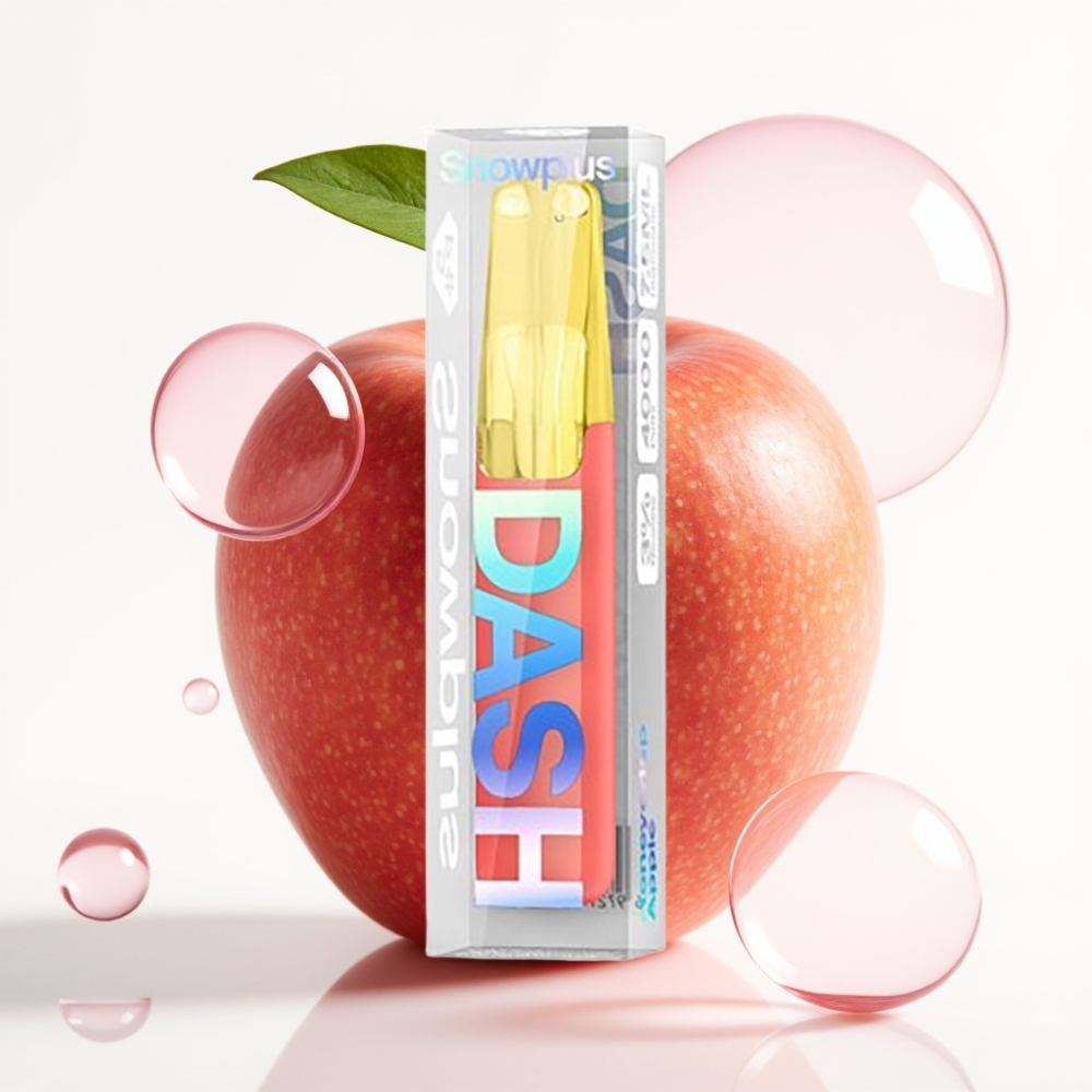 Snowplus Dash 4000 Puffs Dispositivo Descartável Maçã Honeycrisp Atomizador Cerâmico Bateria 530 mAh 7.5 ml