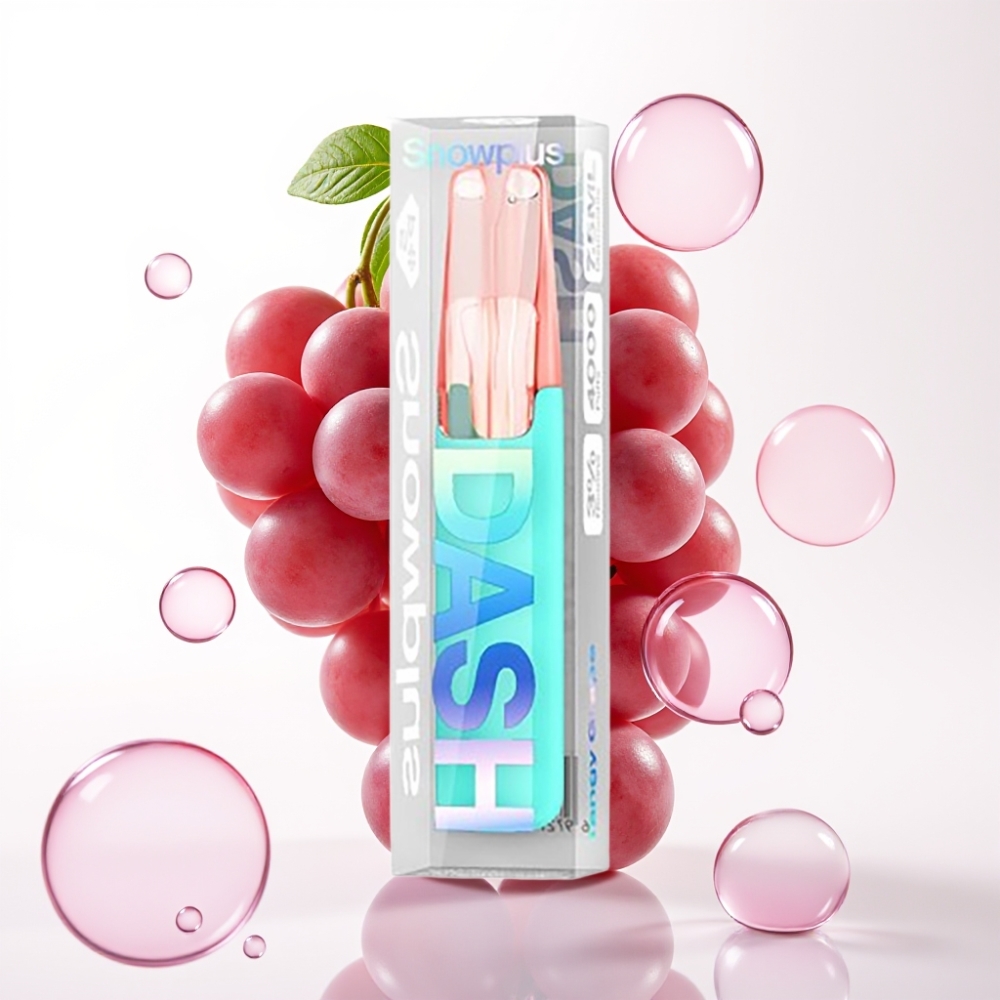 Snowplus Dash 4000 Puffs Dispositivo Descartável Uva Tangy - Atomizador Cerâmico, 530 mAh, 7.5 ml