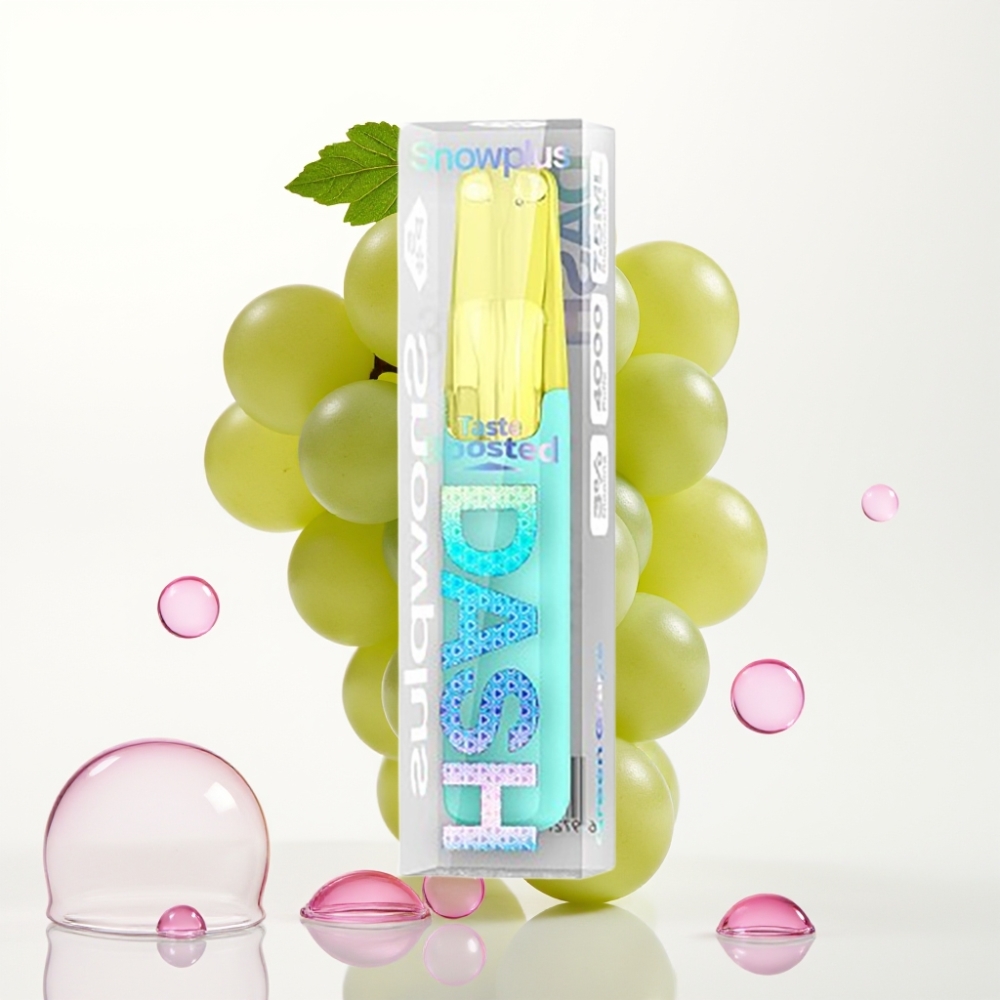Snowplus Dash 4000 Puffs Dispositivo Descartável Uva Verde Atomizador Cerâmico 7,5 ml