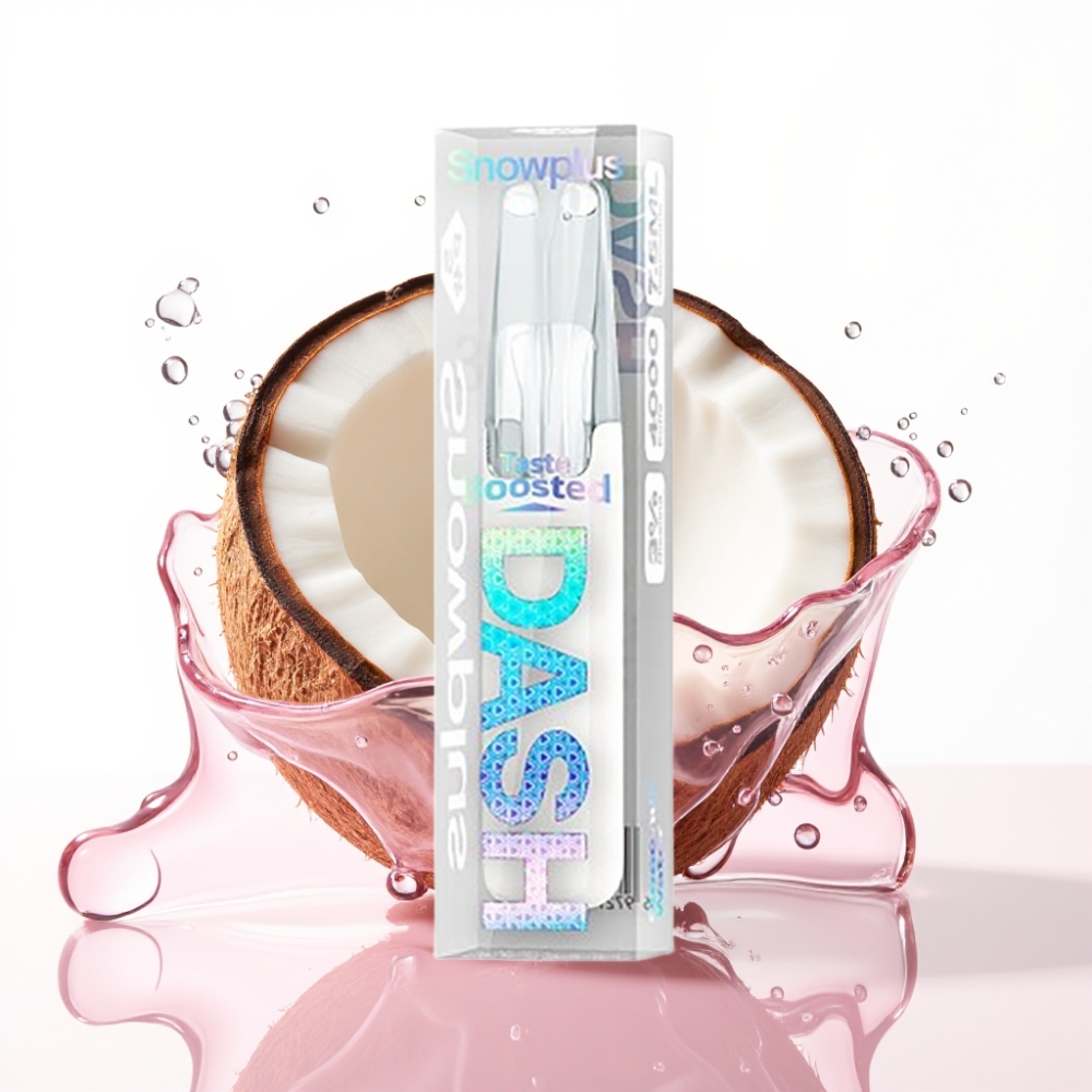 Snowplus Dash 4000 Puffs Dispositivo Descartável Água de Coco Cerâmico 530mAh 7.5ml