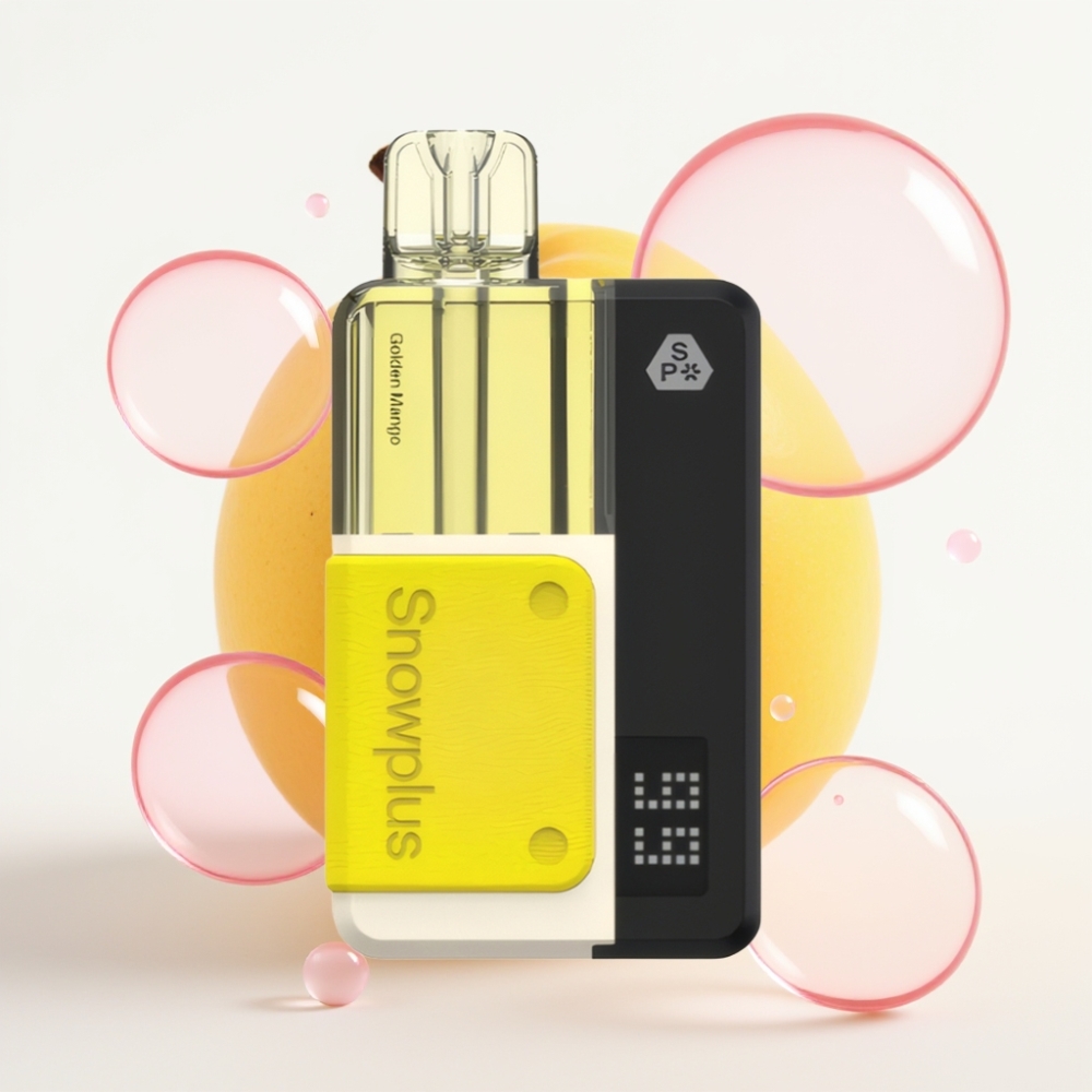 Snowplus Swift 15000 Puffs Pod Kit Manga Dourada com Bateria 1000mAh e Dual Mesh