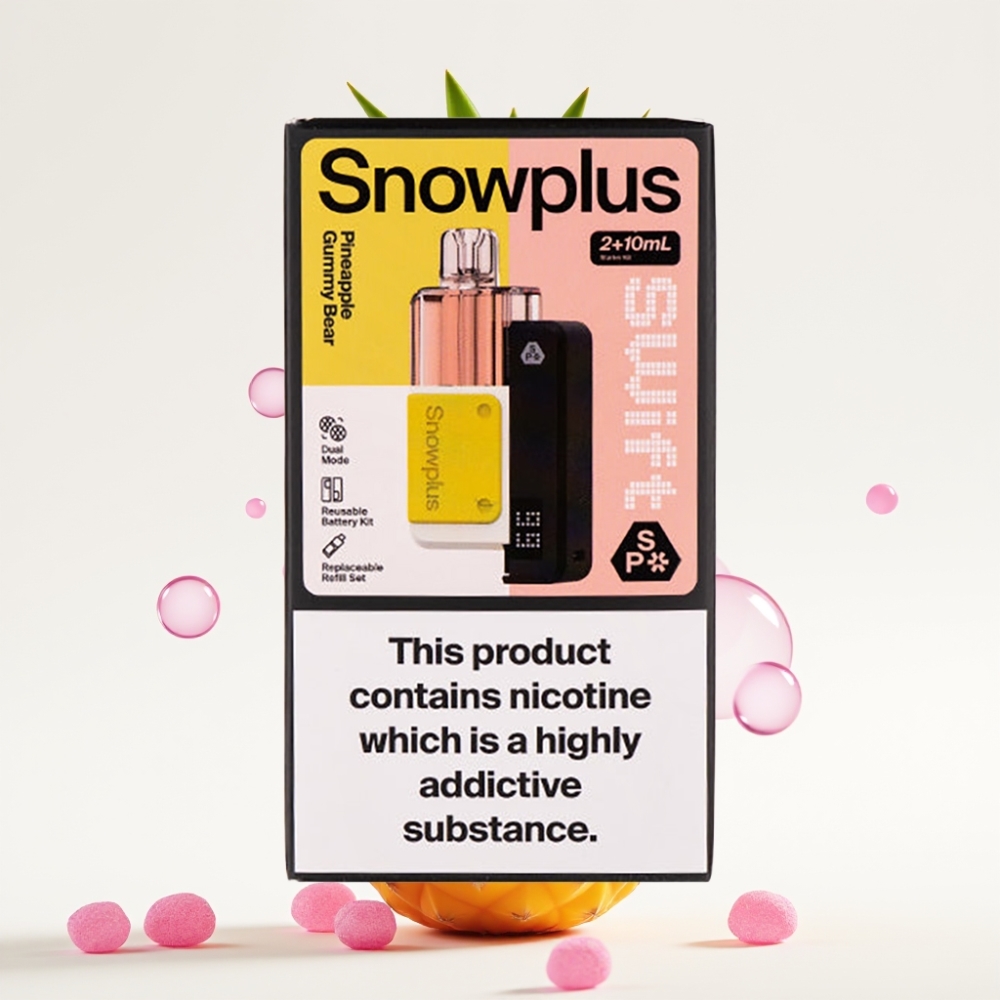Snowplus Swift 5000 Puffs Dual Mesh 1000mAh Sabor Ursinho de Goma Abacaxi