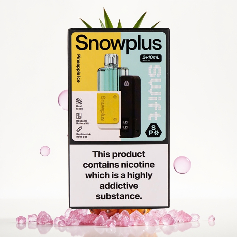 Snowplus Swift 5000 Puffs Kit Refilável Dual Mesh Abacaxi Gelo 1000mAh 2+10ml