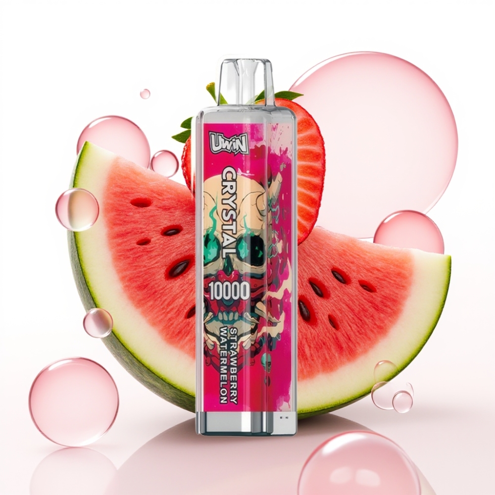 UWIN Crystal 10000 Puffs Recarregável Sabor Morango Melancia 18ml 5% Nicotina RGB