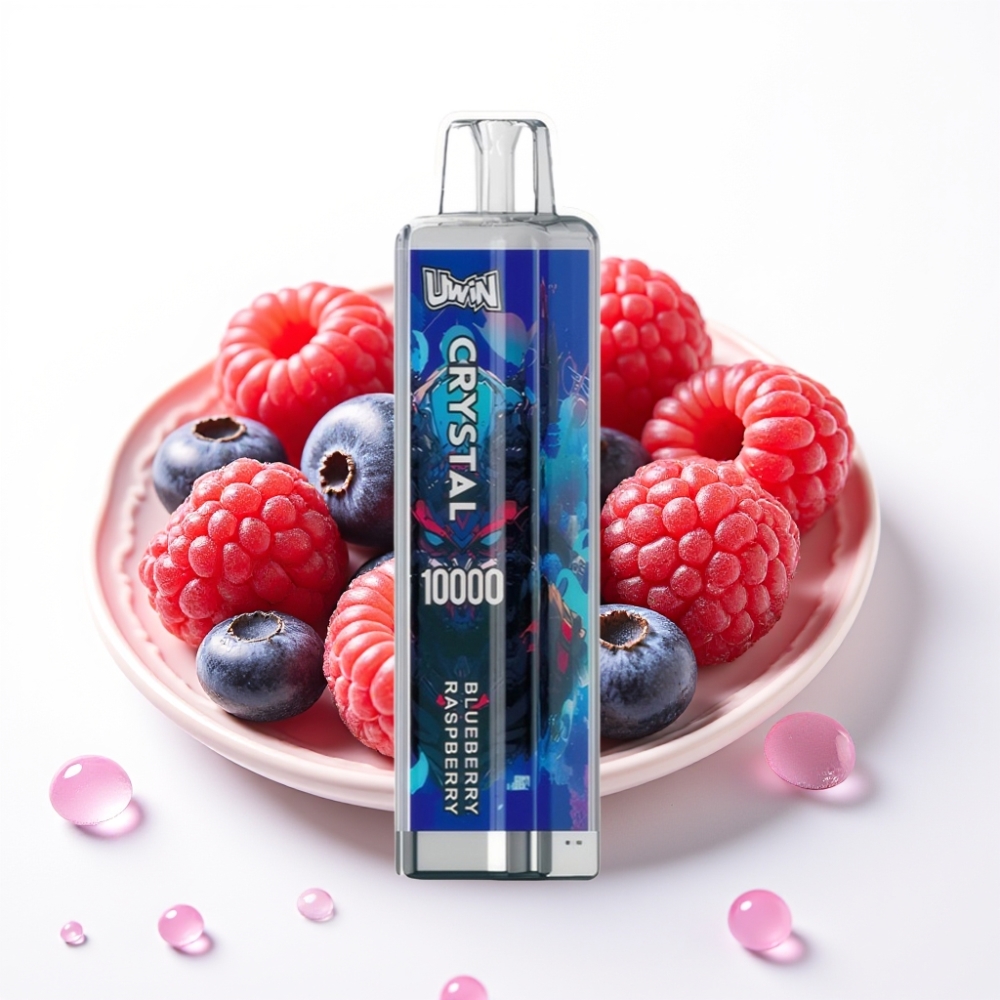 UWIN Crystal 10000 Puffs Vape Mirtilo Framboesa 18ml 650mAh RGB 0-5%