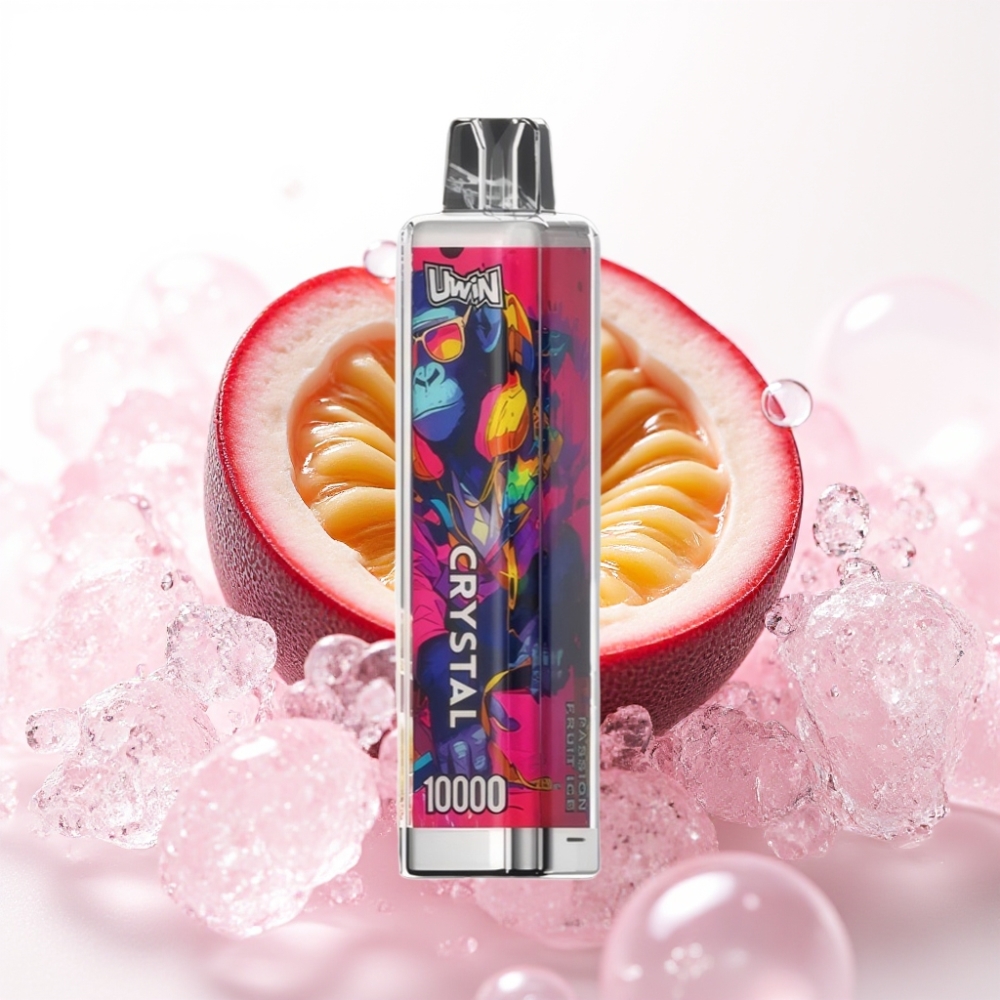 UWIN Crystal 10.000 Tragos Vape Descartável Maracujá Gelo com RGB, 18ml, 650mAh