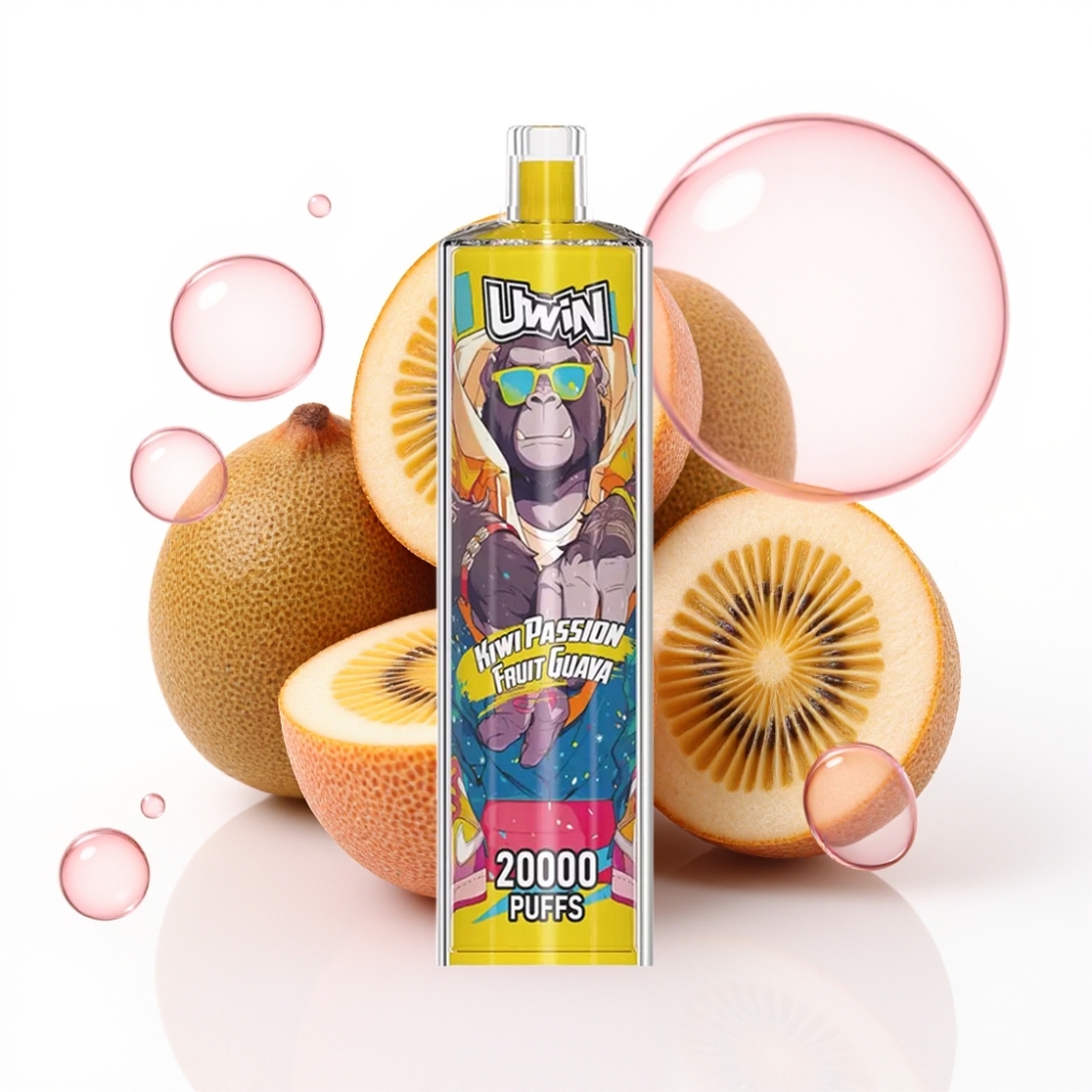 Uwin Shisha Hookah Crystal 20000 Puffs Kiwi Maracujá Goiaba 0%-5% Nic 22ml 650mAh Type-C Mesh