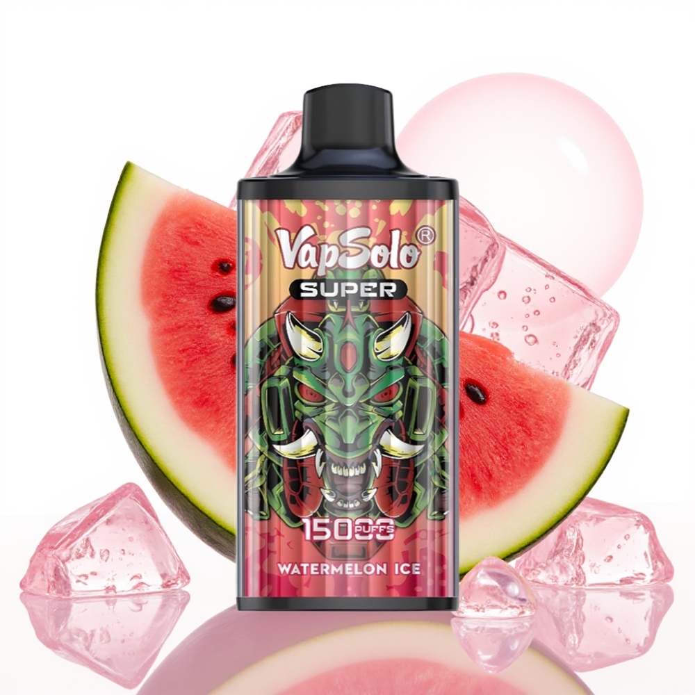 Vapsolo Super 15000 Puffs Vape Gelo de Melancia 40ml 850mah Type-C 20/50mg