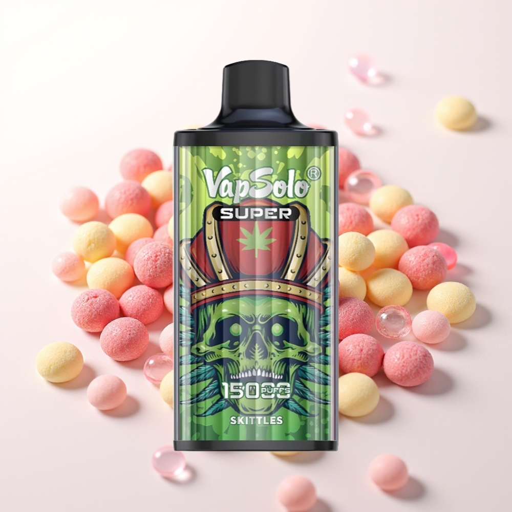 Vapsolo Super 15000 Puffs Vape Sabor Skittles, 40ml, 20/50mg/ml, 850mAh, Tipo-C