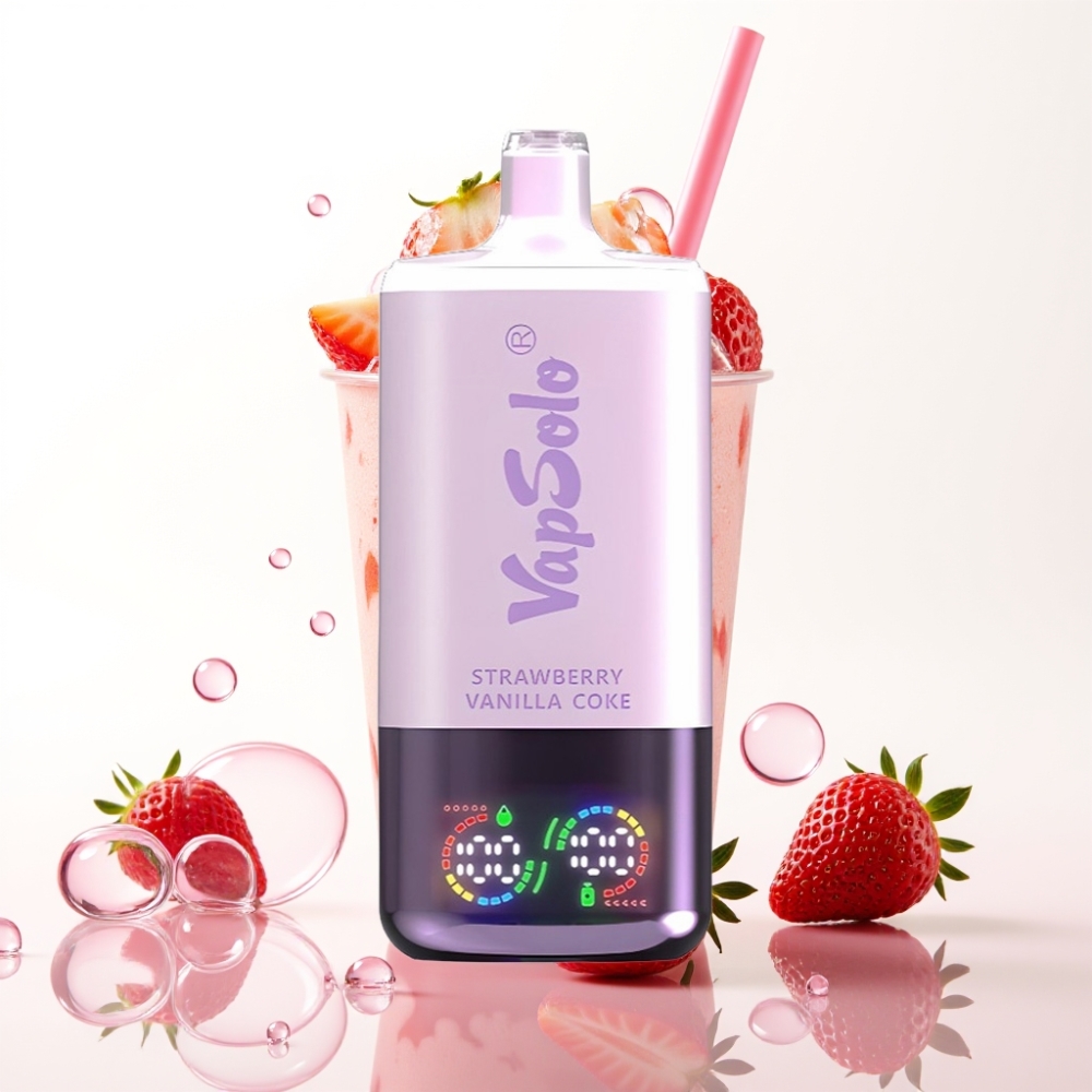 VapSolo Triple 30000 Puffs Dispositivo Vape Morango Baunilha Coca 40ml Type-C 20/50mg