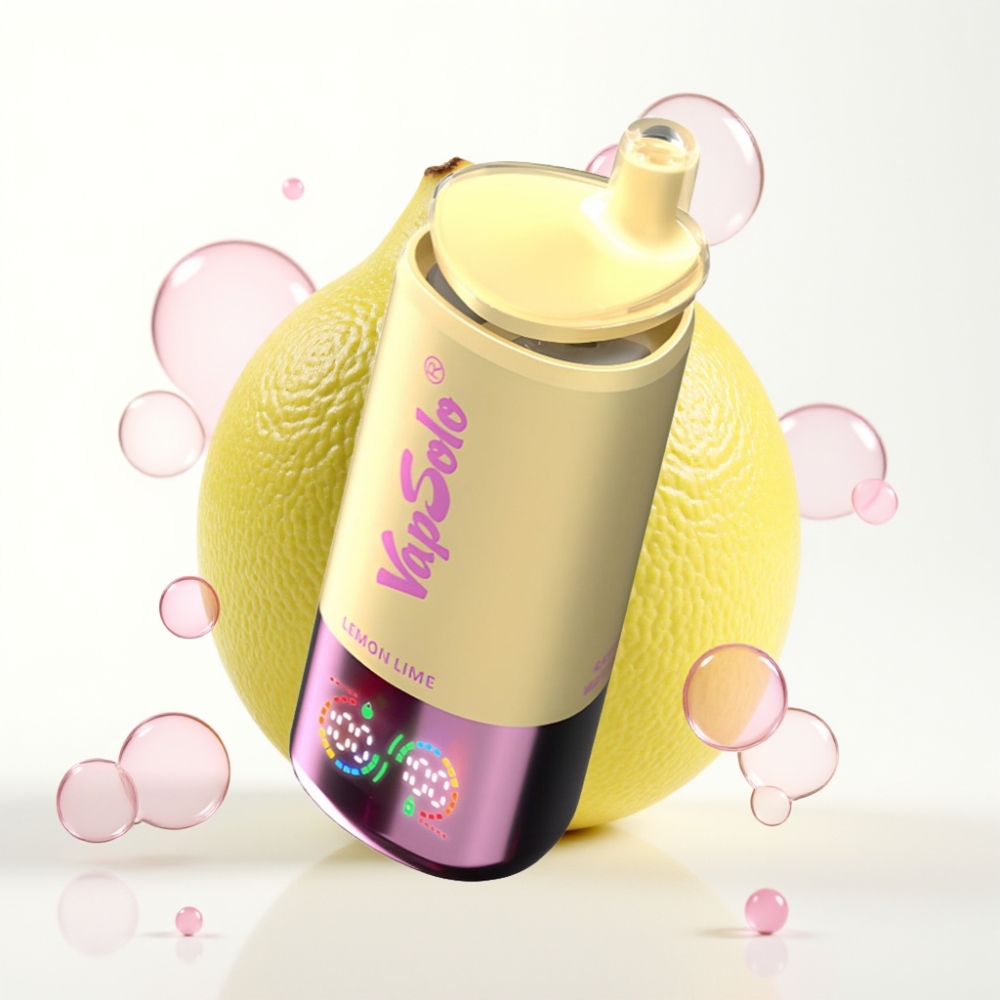 VapSolo Triple 30000 Puffs Vape Descansável Limão Lima 40ml 20/50mg Tipo-C