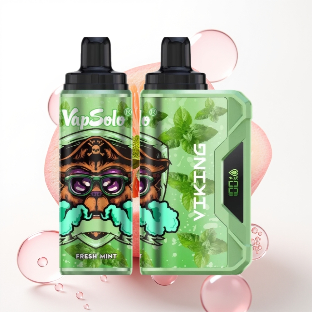VapSolo VIKING 12000 Puffs Disposable Vape Menta Fresca 22ml 20/50mg Tipo-C