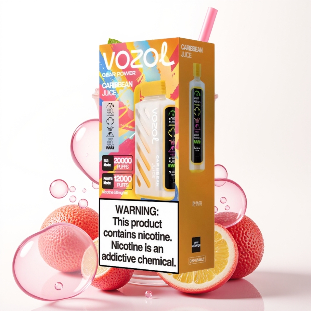 VOZOL Gear Power 20000 Puffs S.i.L.C. Tech Dual Mesh Coil 20mL 5% Suco Caribenho