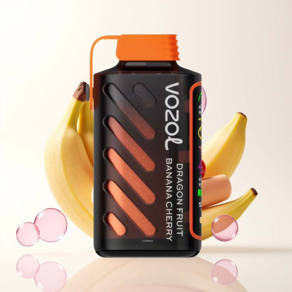 VOZOL Gear Power 20000 Puffs Vape Descansável Pitaya Banana Cereja Tela Cheia 20mL 5% Dual Mesh Coil S.i.L.C. Tech