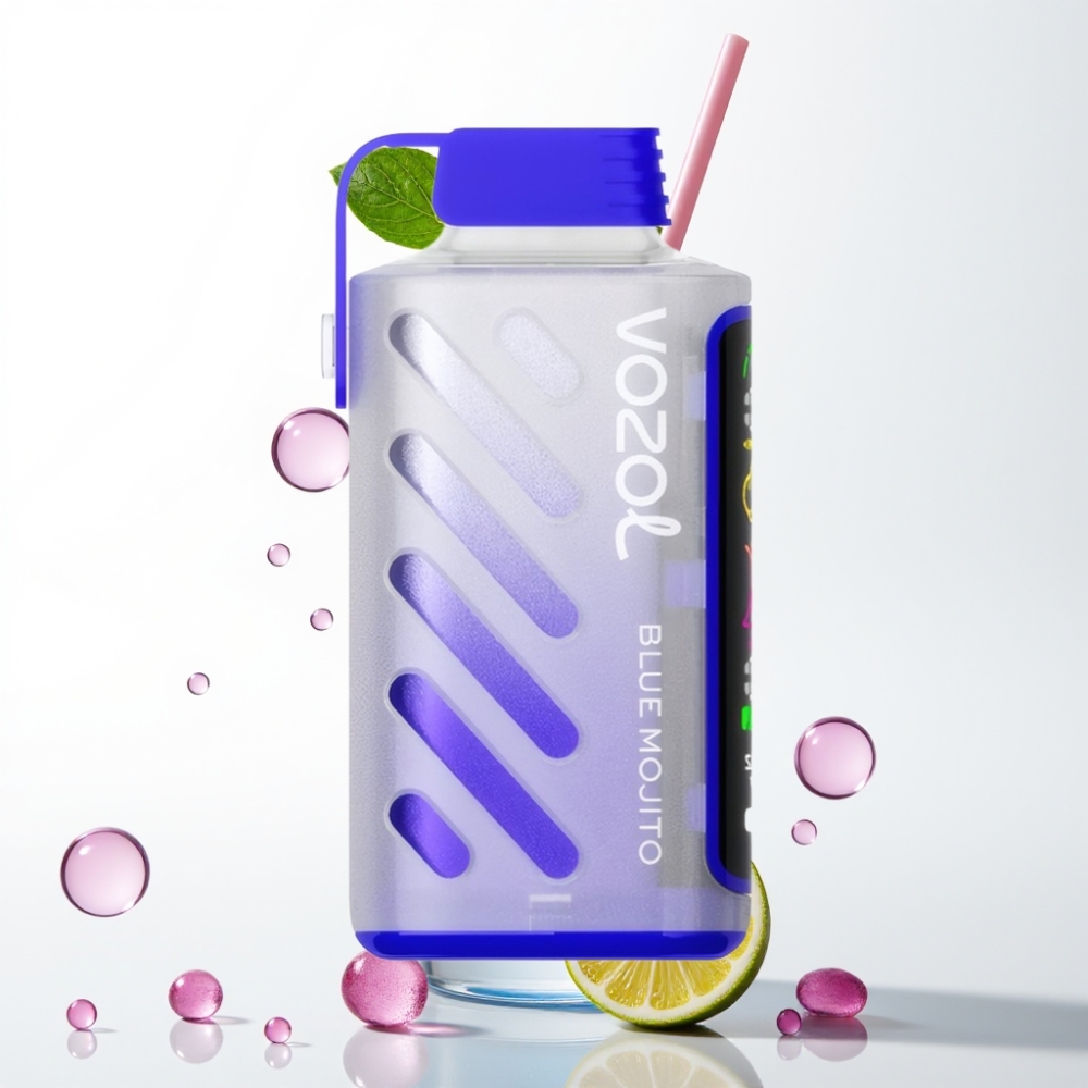 VOZOL Gear Power 20000 Puffs Vape Mojito Azul Tecnologia S.i.L.C. Tech, Tela Completa, Dual Mesh Coil, 20mL, 5%(50mg)