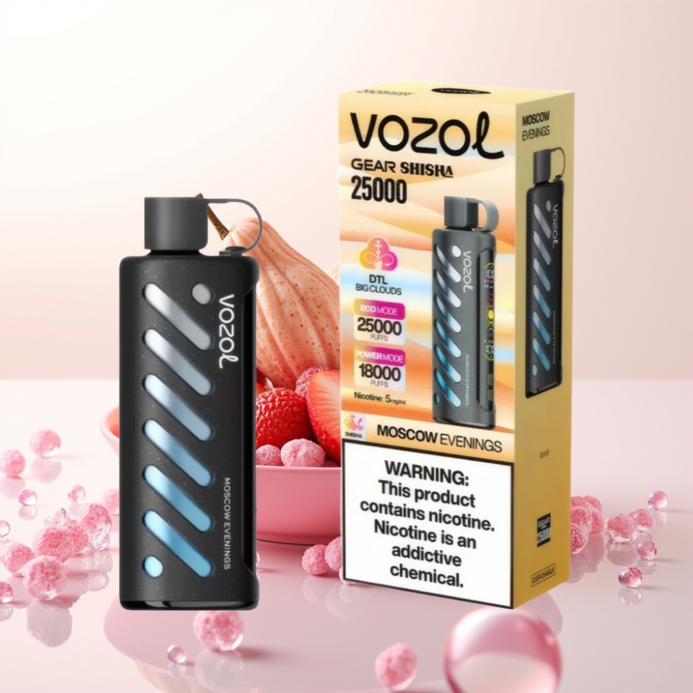 VOZOL Gear Shisha 25000 Puffs S.i.L.C Tech Dual Mesh Noites de Moscou 5mg/ml