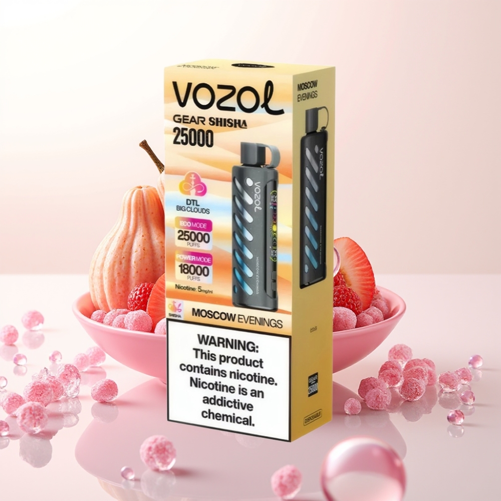 VOZOL Gear Shisha 25000 Puffs S.i.L.C Tech Dual Mesh Noites de Moscou 5mg/ml