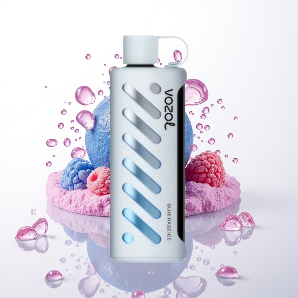 VOZOL Gear Shisha 25000 Puffs Vape Descartável Blue Razz Ice com S.i.L.C Tech e Dual Mesh