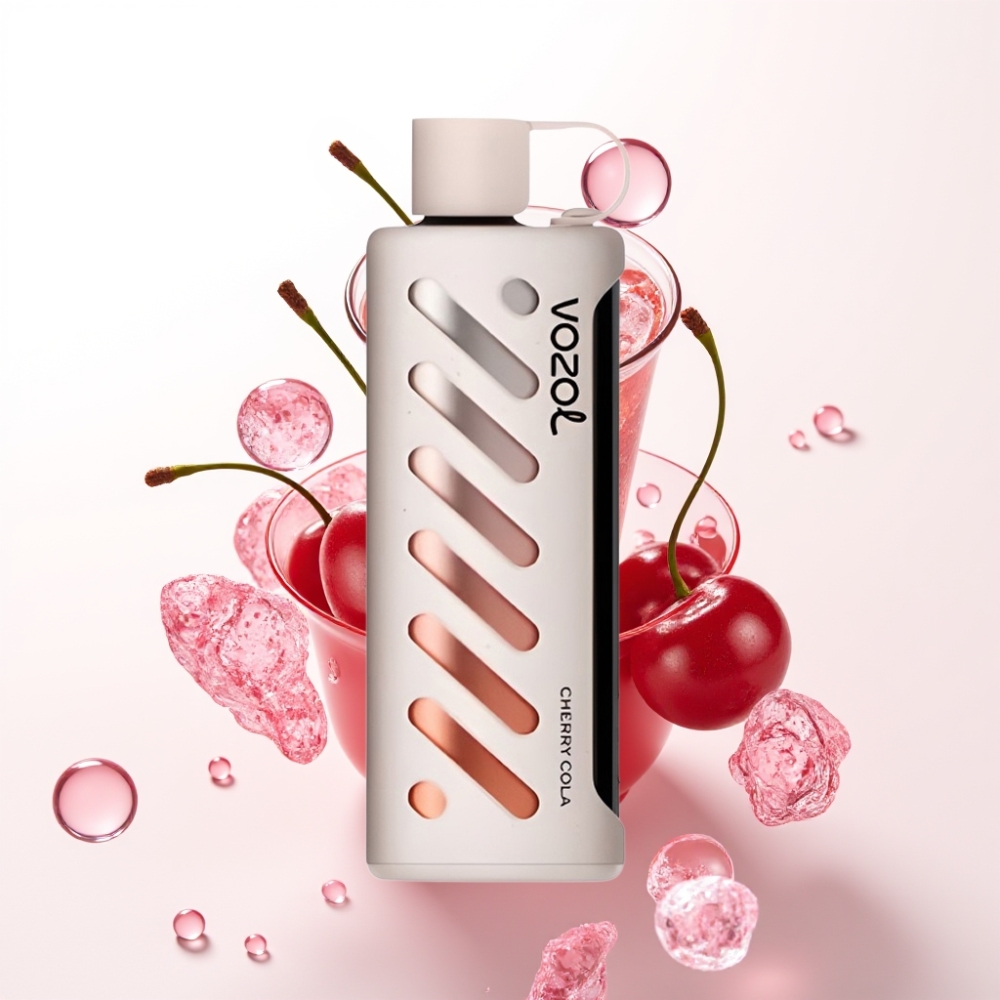 VOZOL Gear Shisha 25000 Puffs Vaporizador Descartável Cereja Cola com S.i.L.C Tech e Dual Mesh