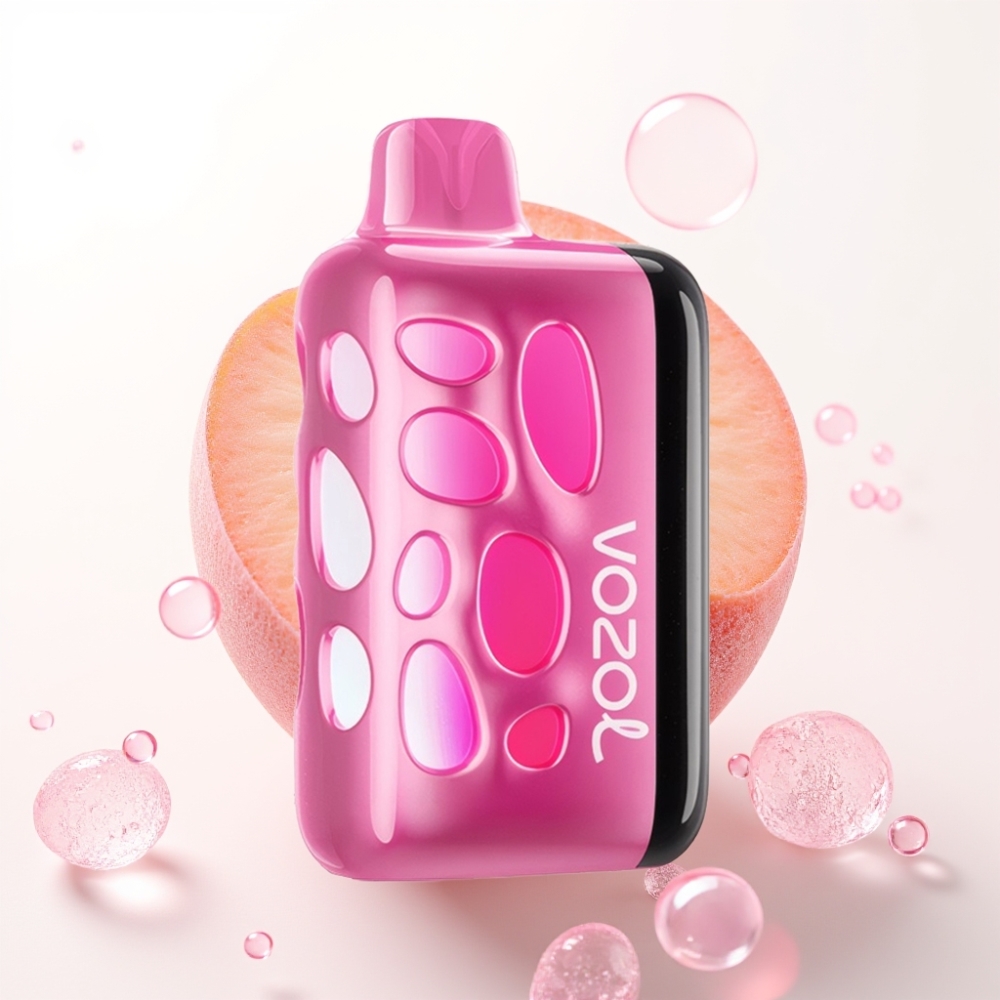 VOZOL RAVE 40000 Puffs 1000mAh Pêssego Gelo Design Vibrante 270° Party Mode