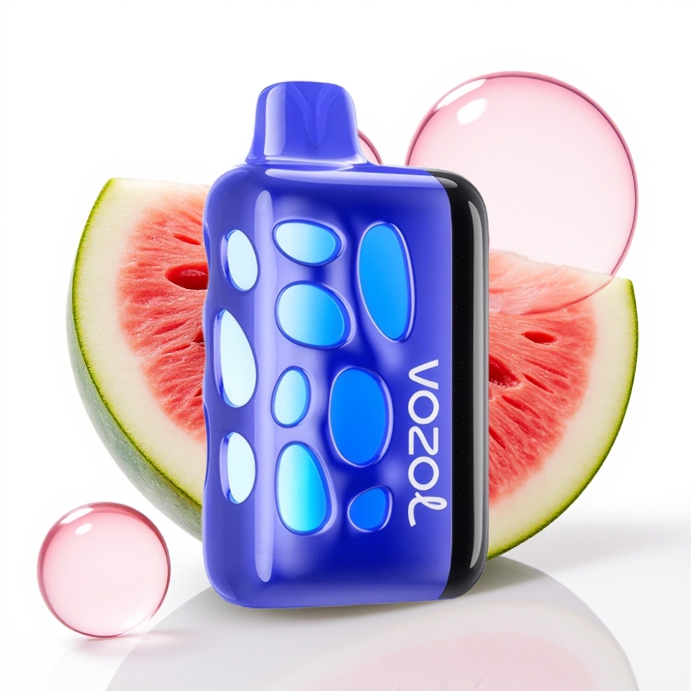 VOZOL RAVE 40000 Vape Descartável Mirtilo Melancia com Design Vibrante 270°, Modo Festa e Bateria 1000mAh