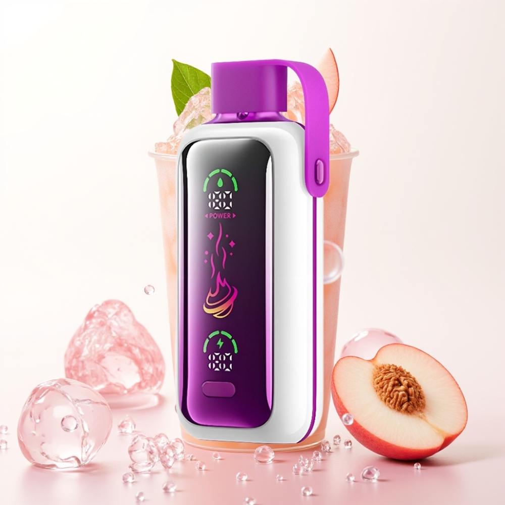 VOZOL Star 20000 Puffs 2.2" Tela HD Dual Mesh 650mAh Juice Pêssego Gelo