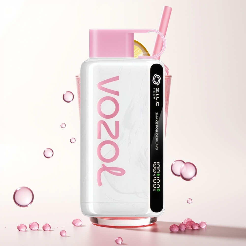 VOZOL STAR 9000/12000 Descartável Puffs Limonada Rosa, S.i.L.C TECH, Recarga Rápida 30%, 650mAh