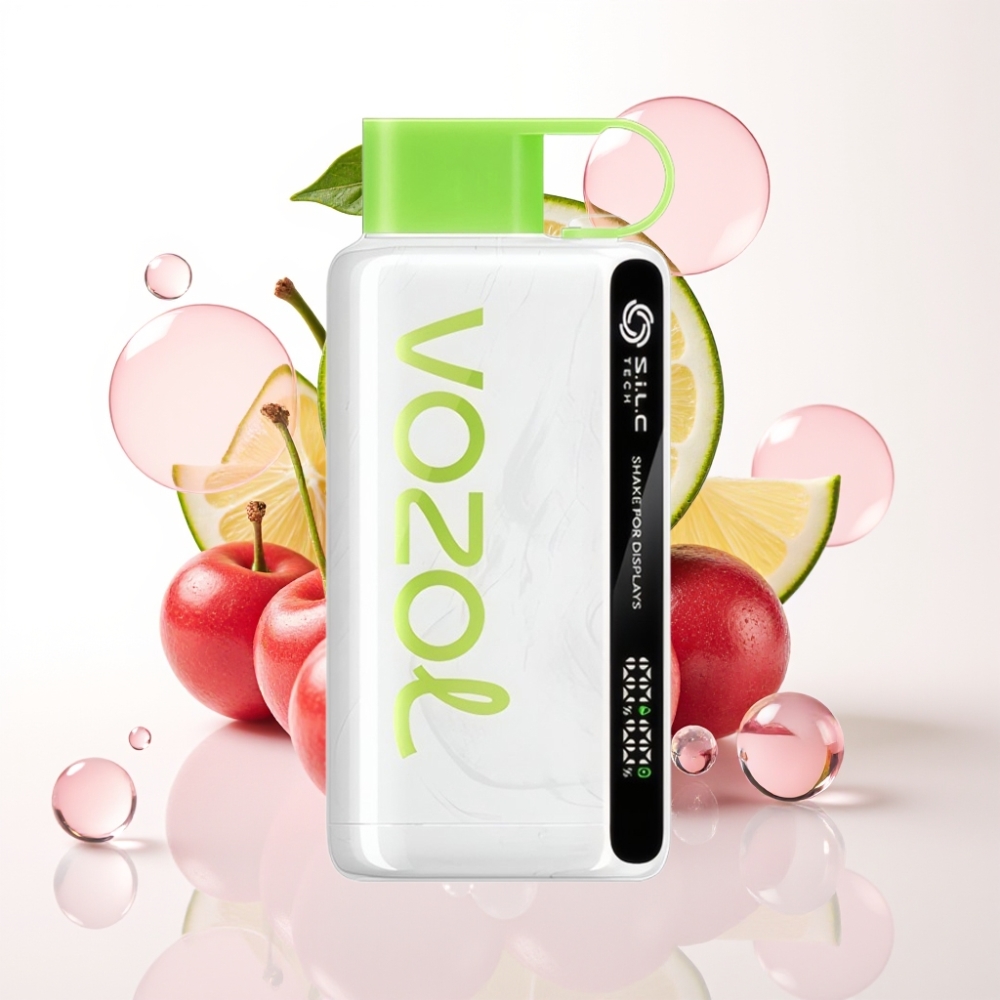 VOZOL STAR 9000/12000 Disposable Vape Cereja Lima - 650mAh, Recarga Rápida 30%, S.i.L.C TECH