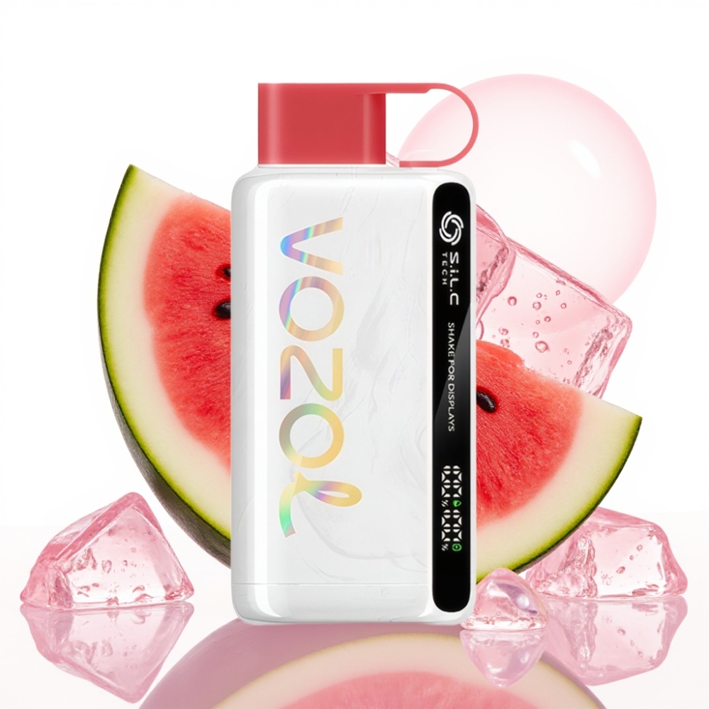 VOZOL STAR 9000/12000 Disposable Vape Gelo de Melancia, 650mAh, 30% carga mais rápida, S.i.L.C TECH, até 9000/1200 tragos