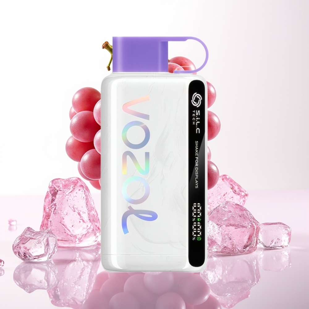 VOZOL STAR 9000/12000 Vape Descartável Gelo Uva, Recarga Rápida 30%, 650mAh, S.i.L.C TECH