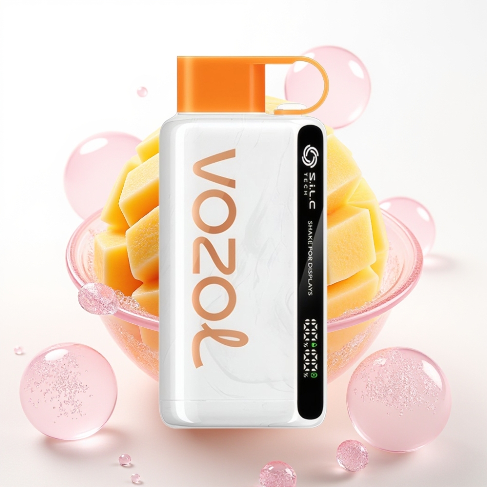 VOZOL STAR 9000/12000 Vape Descartável Mexica Manga Gelo com S.i.L.C TECH, Recarga Rápida 30% e 650mAh