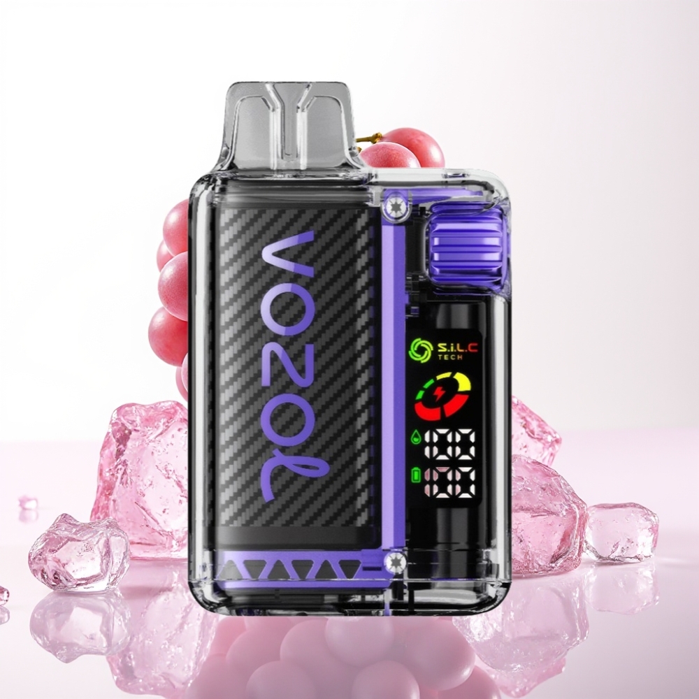VOZOL Vista 20000 Puffs Recarregável Bateria 650mAh Tela OLED Sabor Uva Gelo