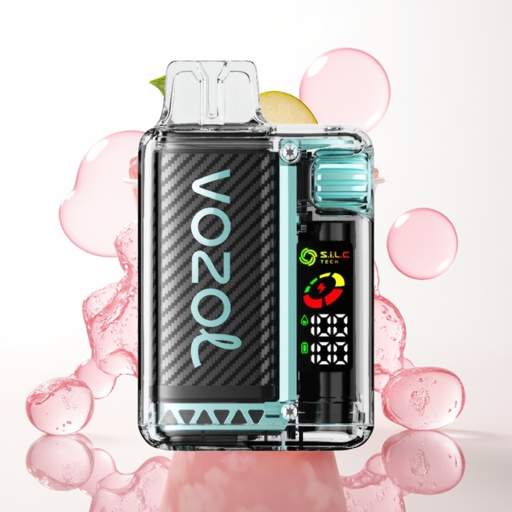 VOZOL Vista 20000 Puffs Rechargeable Kit MTL OLED S.i.L.C Tech 6 Níveis Sabor Maçã Verde Gelada TPD 2% 650mAh PCR
