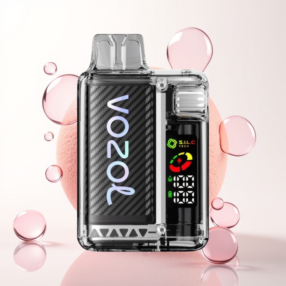 VOZOL Vista 20000 Puffs Reutilizável com Bateria 650mAh, Tela OLED, Sabor Tabaco Vanicreme, 2% Nicotina