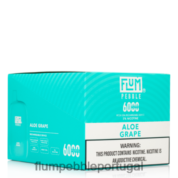 FLUM PEBBLE Vape Portugal - FLUM PEBBLES 6.000 baforadas 10 pacotes H682F03 uva aloe